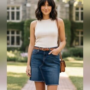 Bongo Blue Denim Women's Mini Skirt Size 4 NWT